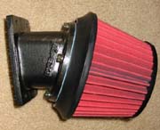 Air filter on housing.