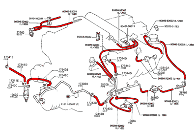 7M-GTE Vacuum Diagram