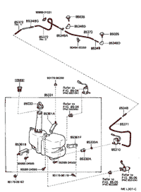 7M-GTE Washer Hose Diagram